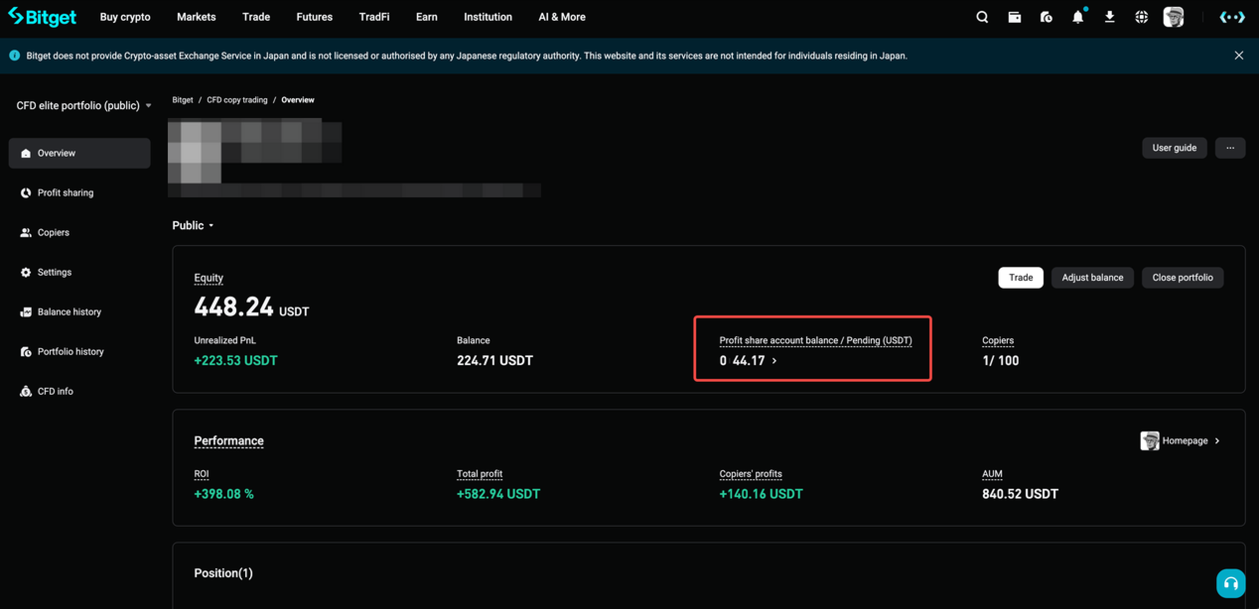 CFD Profit Share Account User Guide