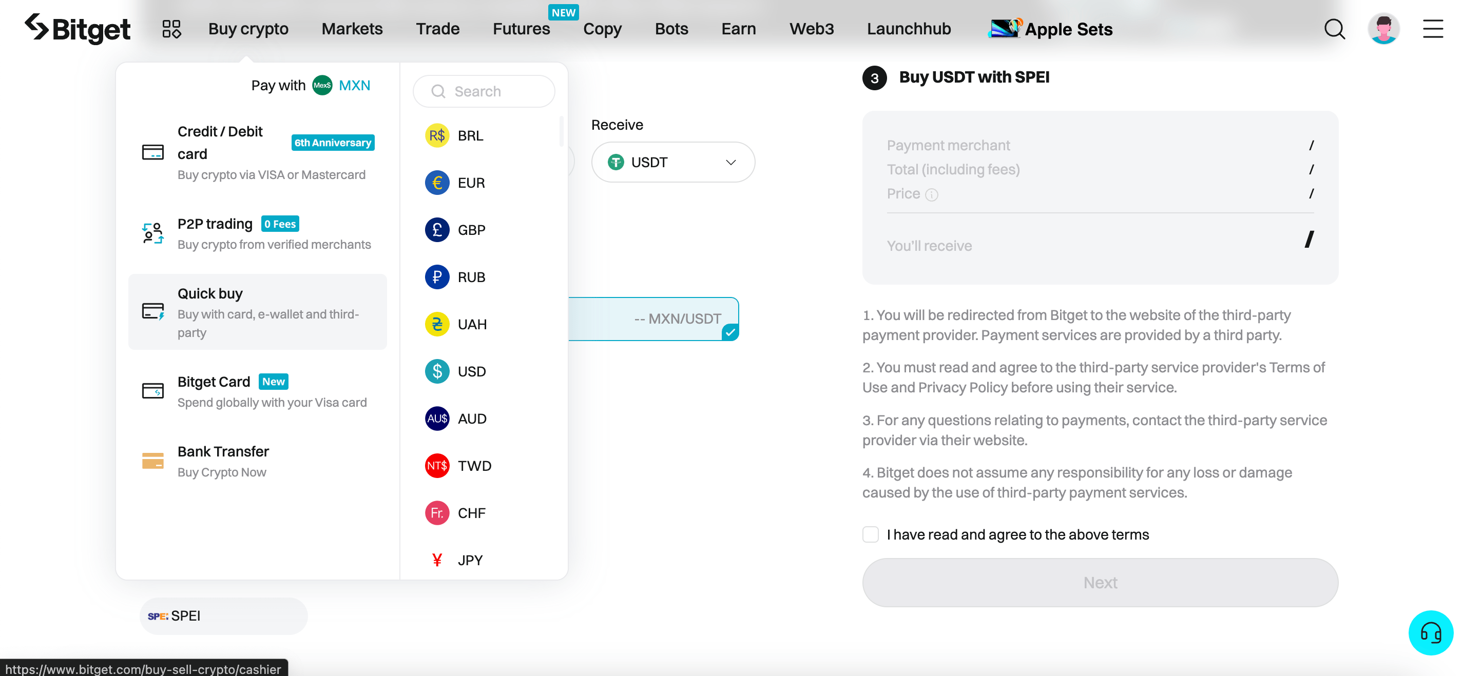 Swapple: How to buy crypto with MXN via SPEI image 5