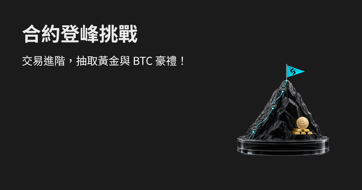 合約登峰挑戰賽：交易進階，抽取黃金與 BTC 豪禮！