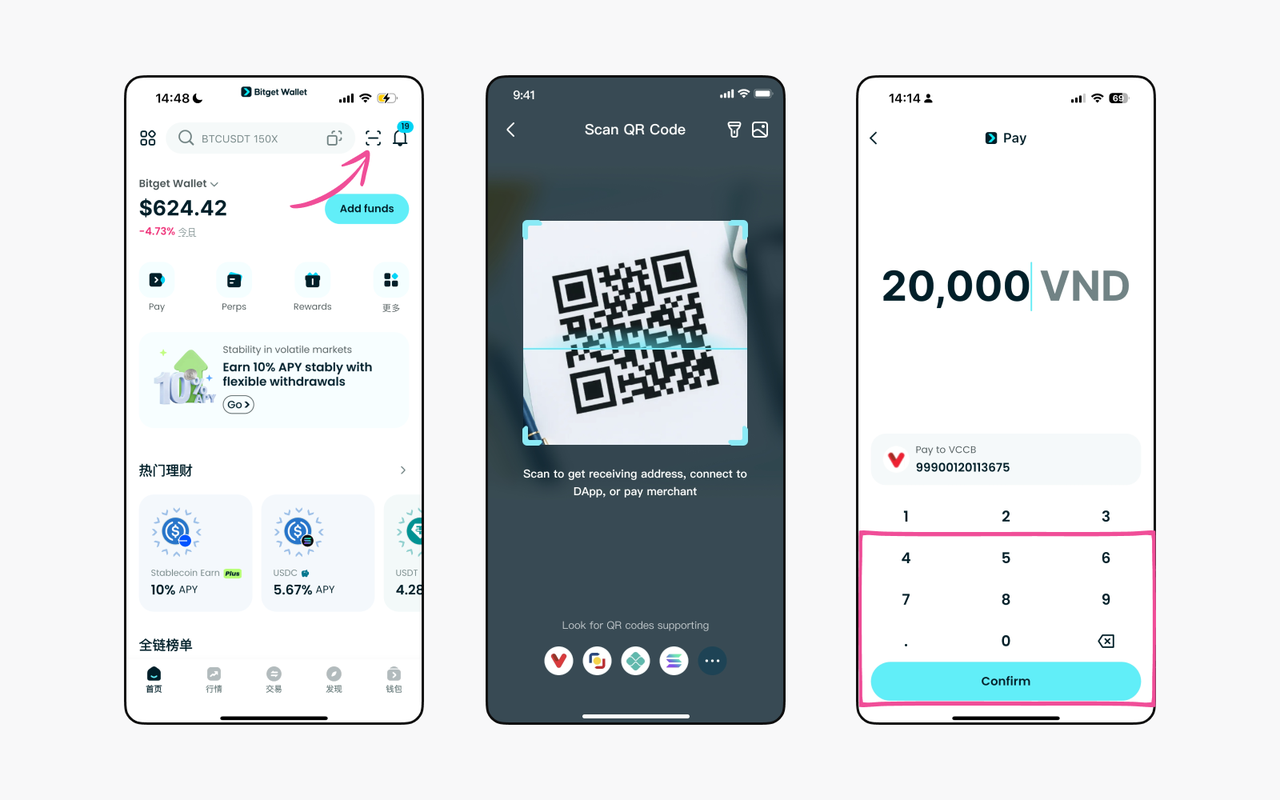 Eat, Drink, and Play Using Crypto with Bitget Wallet's Scan-to-Pay Feature! image 1