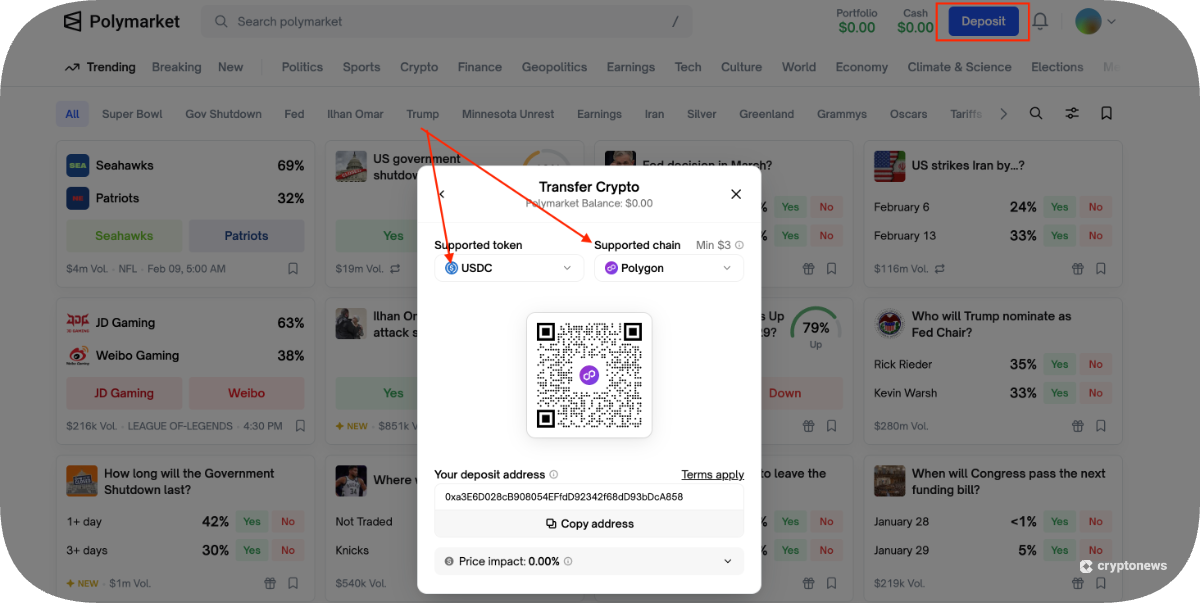 Polymarket UK Deposit Guide: How to Deposit Money in the United Kingdom? image 3