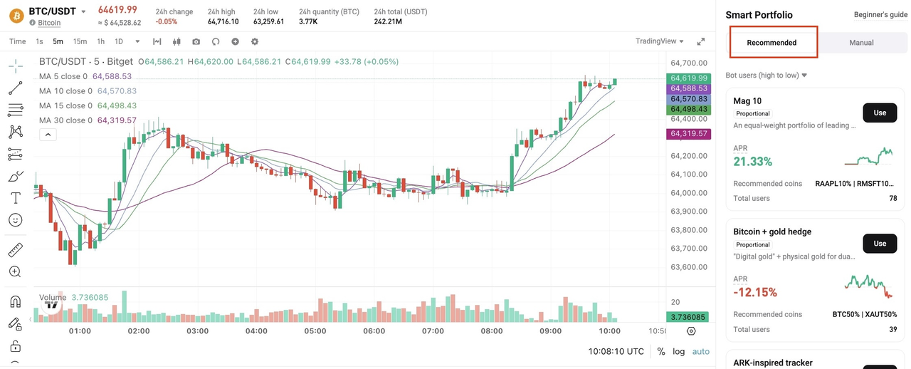 Invest in rTokens with Bitget Smart Portfolio