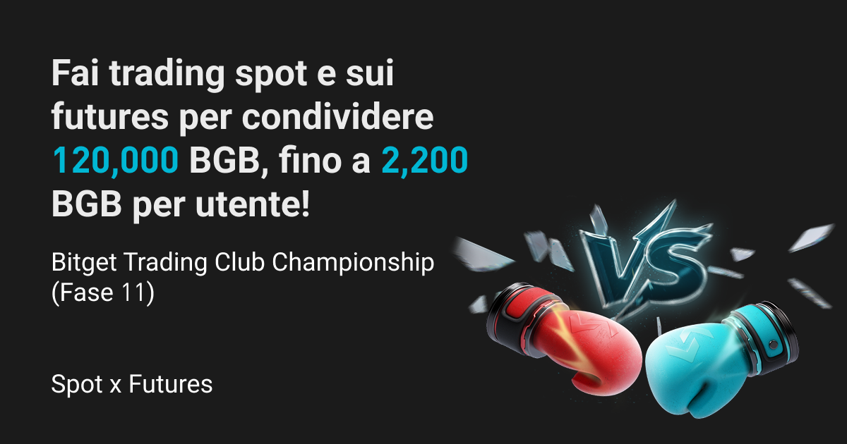 Bitget Trading Club Championship (Fase 11) – Fai trading spot e sui futures per condividere 120,000 BGB, fino a 2,200 BGB per utente! image 0