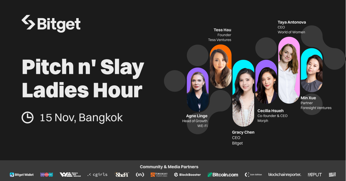 Pitch n' Slay: Bitget và Morph hợp tác nhằm tôn vinh phụ nữ với khoản tài trợ seed trị giá 100.000 USD, hỗ trợ đi lại, tài trợ và airdrop BWB