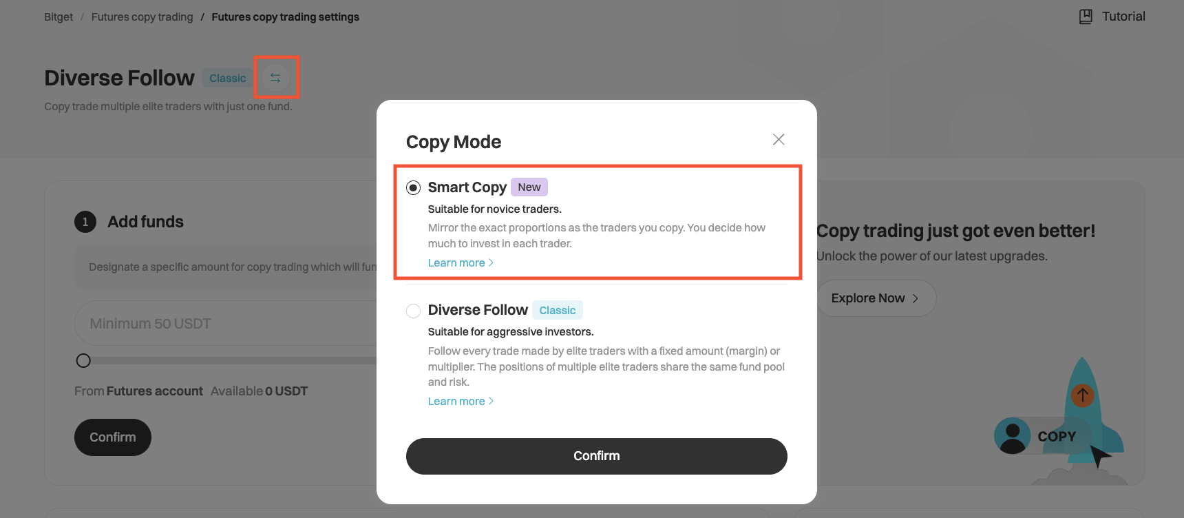 Who Should Opt for Smart Copy and Diverse Follow Modes? A Bitget User Guide image 0