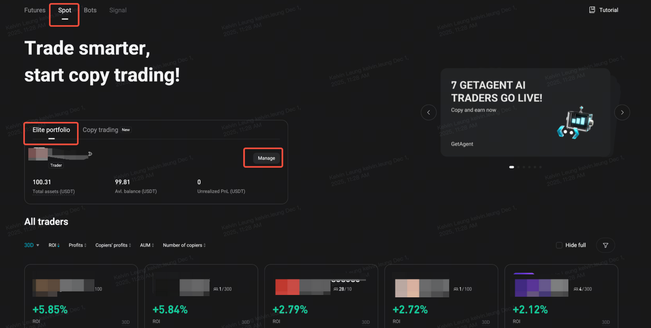 Spot Copy Trading Guide for Elite Traders on Bitget Website image 3