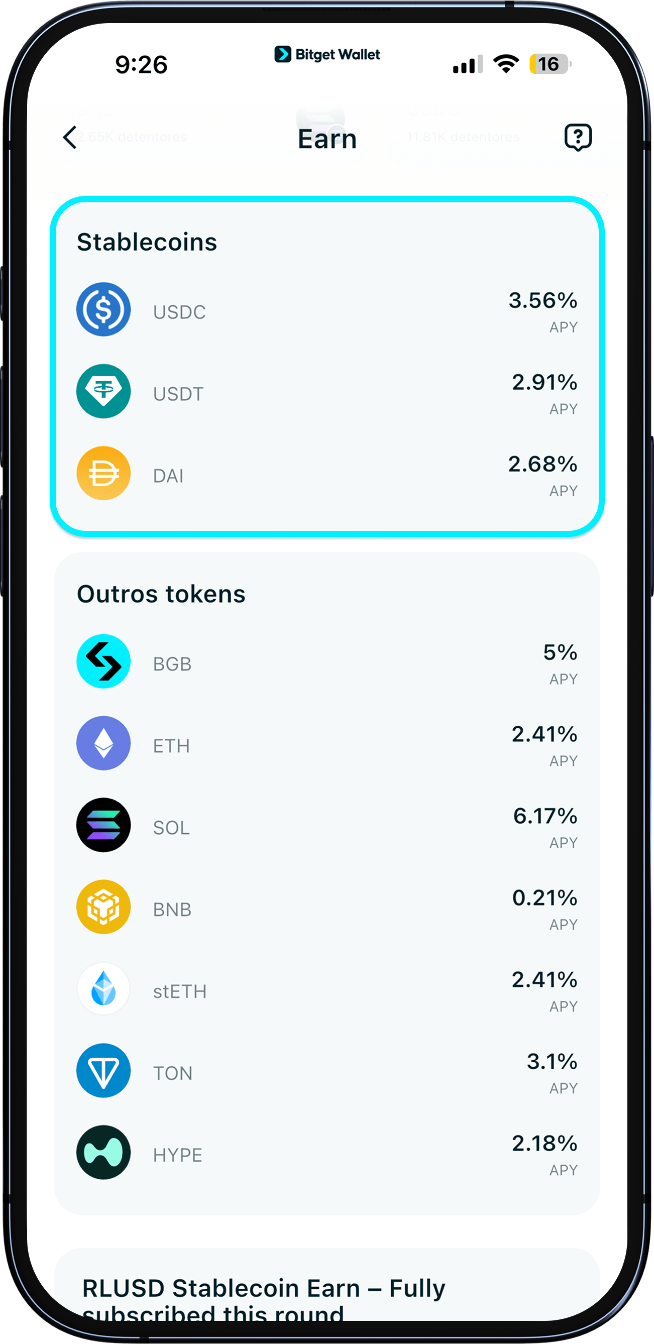 Ganhe com a Bitget Wallet – Como garantir 2% a 6% de APY nas suas cripto image 2