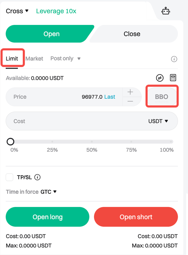 How to Use BBO Orders in Bitget Futures? image 0