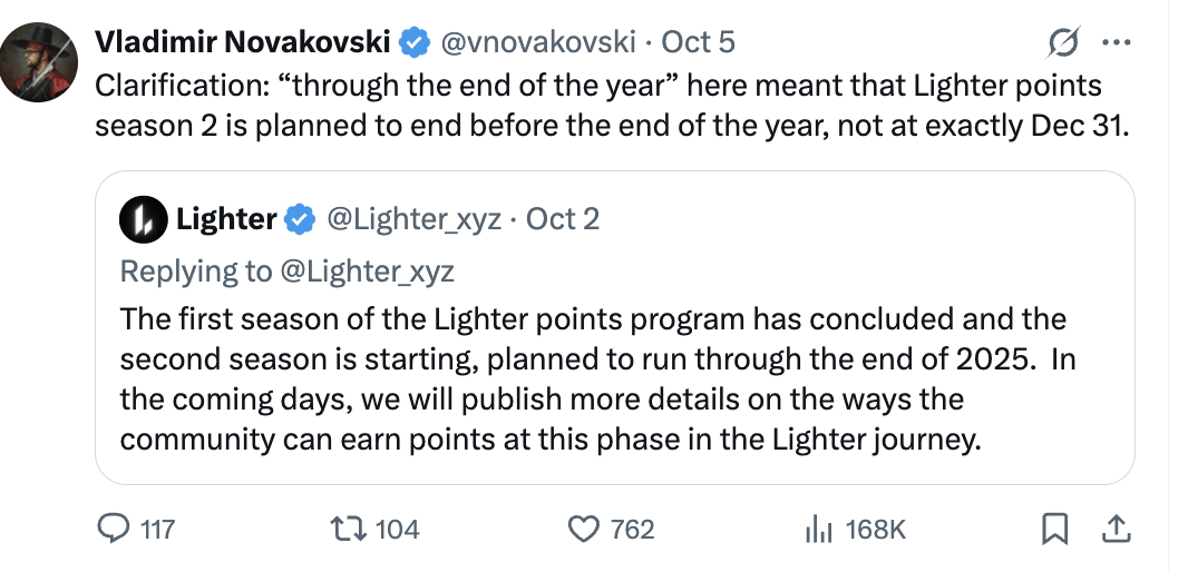 Lighter TGE Date & Points Farming Guide | How to Maximize Airdrop Rewards image 0