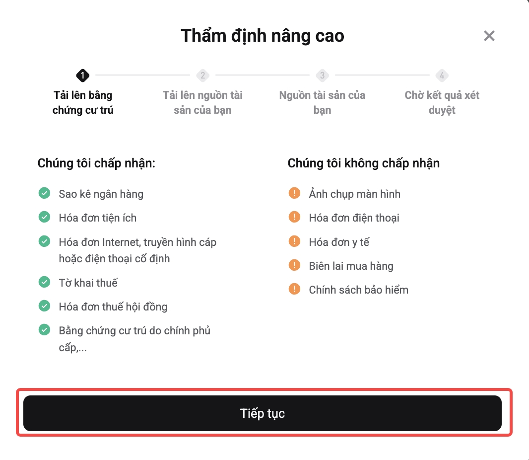 Cách hoàn tất quy trình Thẩm định nâng cao (EDD) cho tài khoản Bitget - Hướng dẫn website