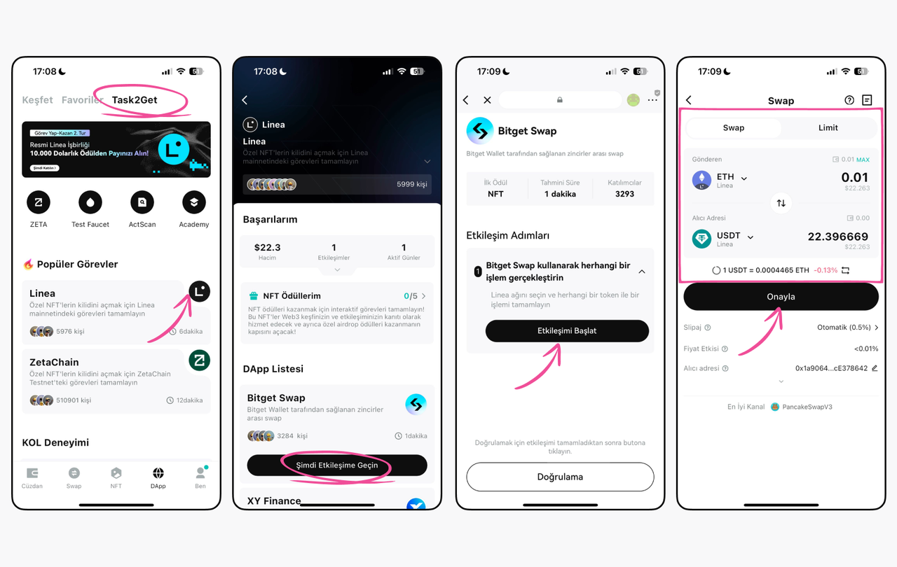 Görev Yap-Kazan ile Linea'yı keşfedin: Sıfır Maliyet, Büyük Ödüller! 10.000$’lık Ödüller ve NFT Airdrop'ları için katılın image 1