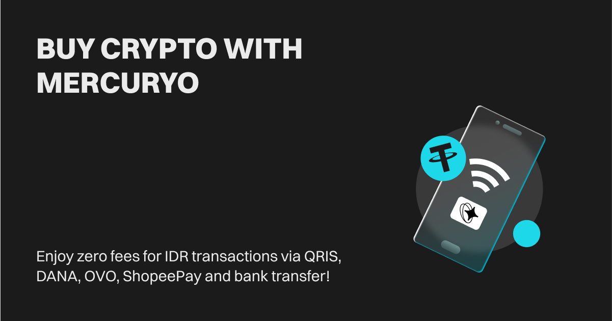 Buy crypto with Mercuryo: Enjoy zero fees for IDR transactions via QRIS, DANA, OVO, ShopeePay and bank transfer! image 0