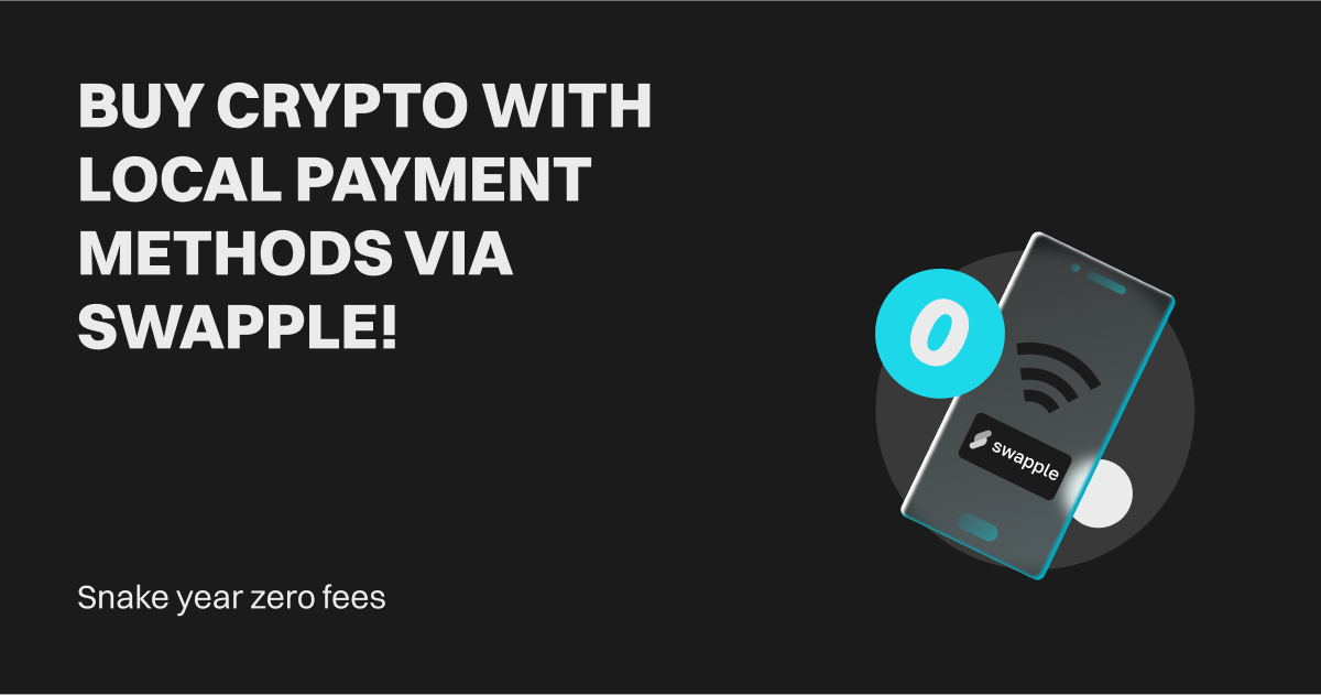 Snake year zero fees: Buy crypto with local payment methods via Swapple! image 0