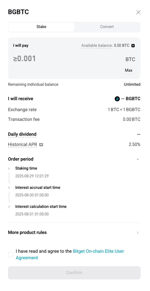 BGBTC: How to Stake your BTC and Earn Passive Yield on Bitget Website? image 2