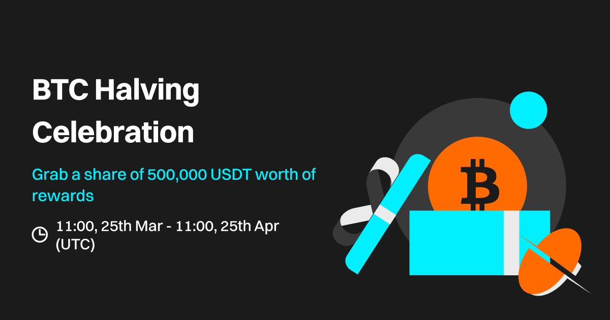 Celebrate the Bitcoin halving with us and grab a share of 500,000 USDT image 0