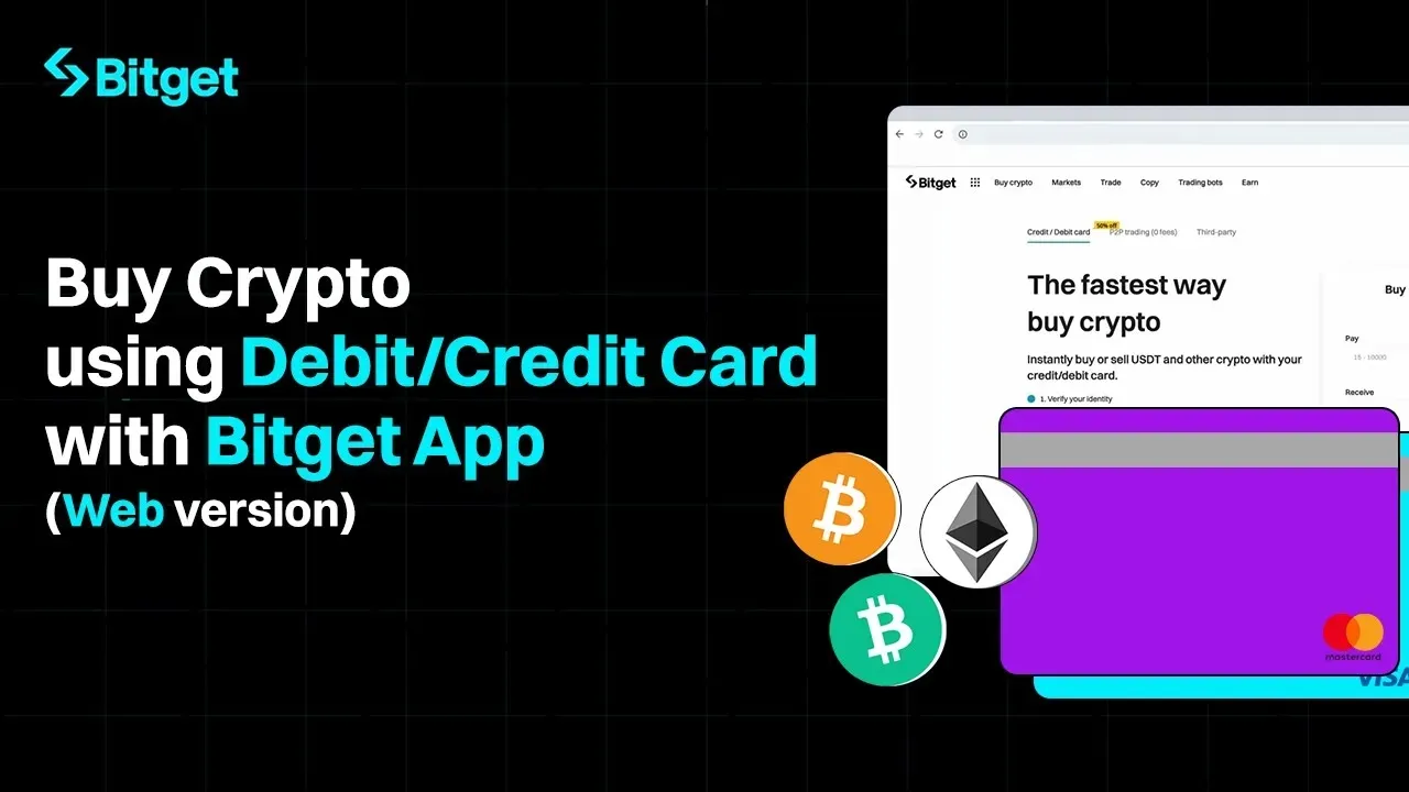 How to buy crypto with credit/debit cards on Bitget | Web Version