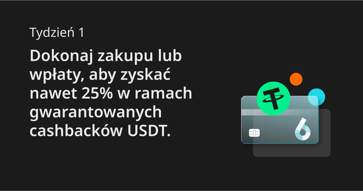 Tydzień 1: Dokonaj zakupu lub wpłaty, aby zyskać nawet 25% w ramach gwarantowanych cashbacków USDT. image 0