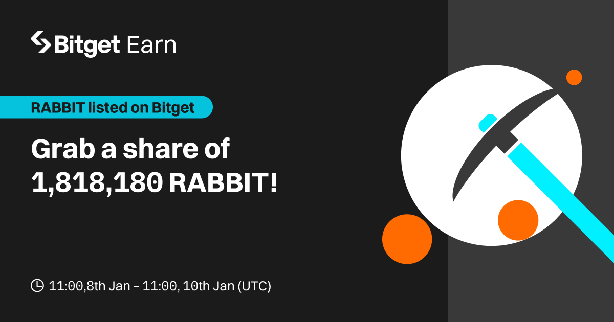 Rich Rabbit(RABBIT) to be listed on Bitget — grab a share of 1,818,180 RABBIT from Launchpool ! image 0