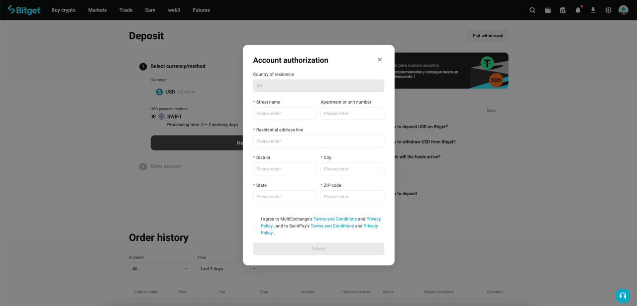 How to Deposit and Withdraw HKD on Bitget Website?