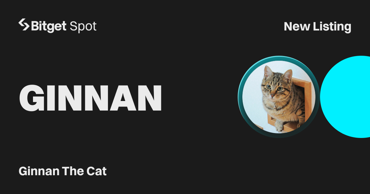 Bitget Lists Ginnan The Cat (GINNAN) in the Innovation and Meme Zone