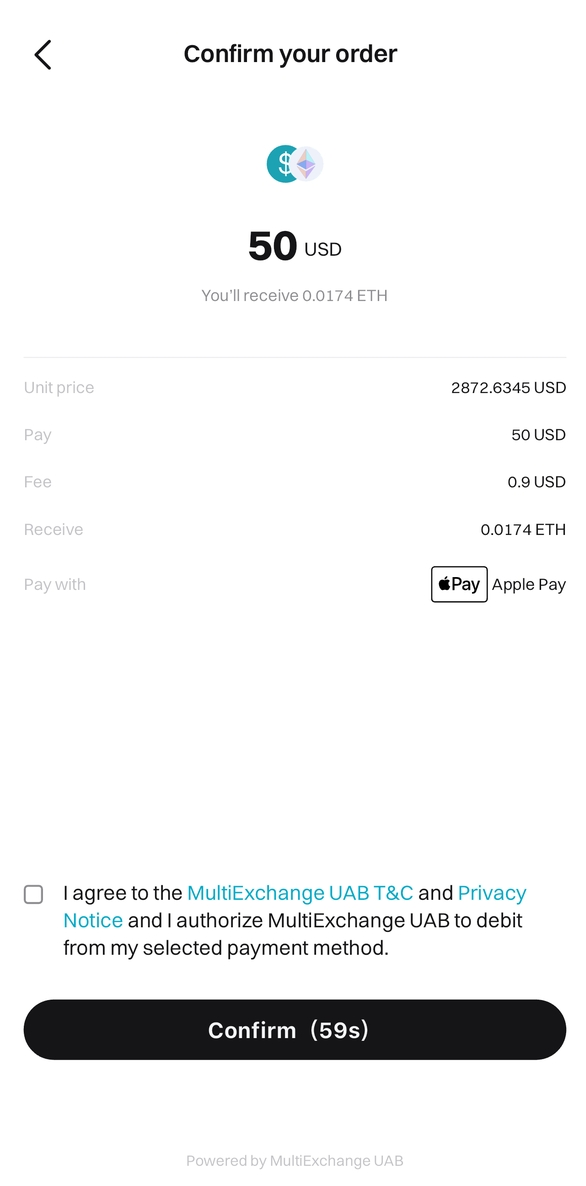 Bagaimana cara membeli kripto melalui Google Pay & Apple Pay di Bitget? image 10