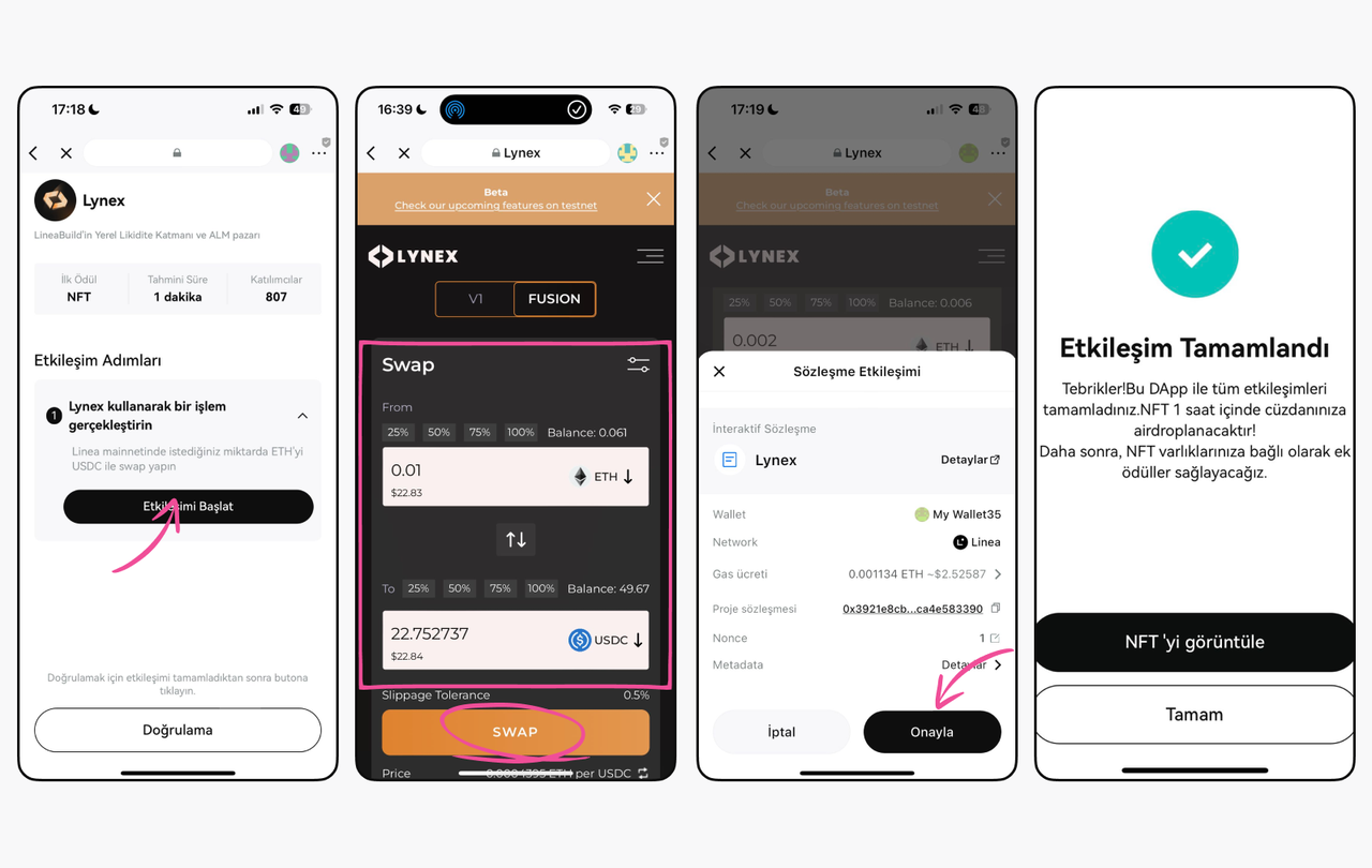 Görev Yap-Kazan ile Linea'yı keşfedin: Sıfır Maliyet, Büyük Ödüller! 10.000$’lık Ödüller ve NFT Airdrop'ları için katılın image 5