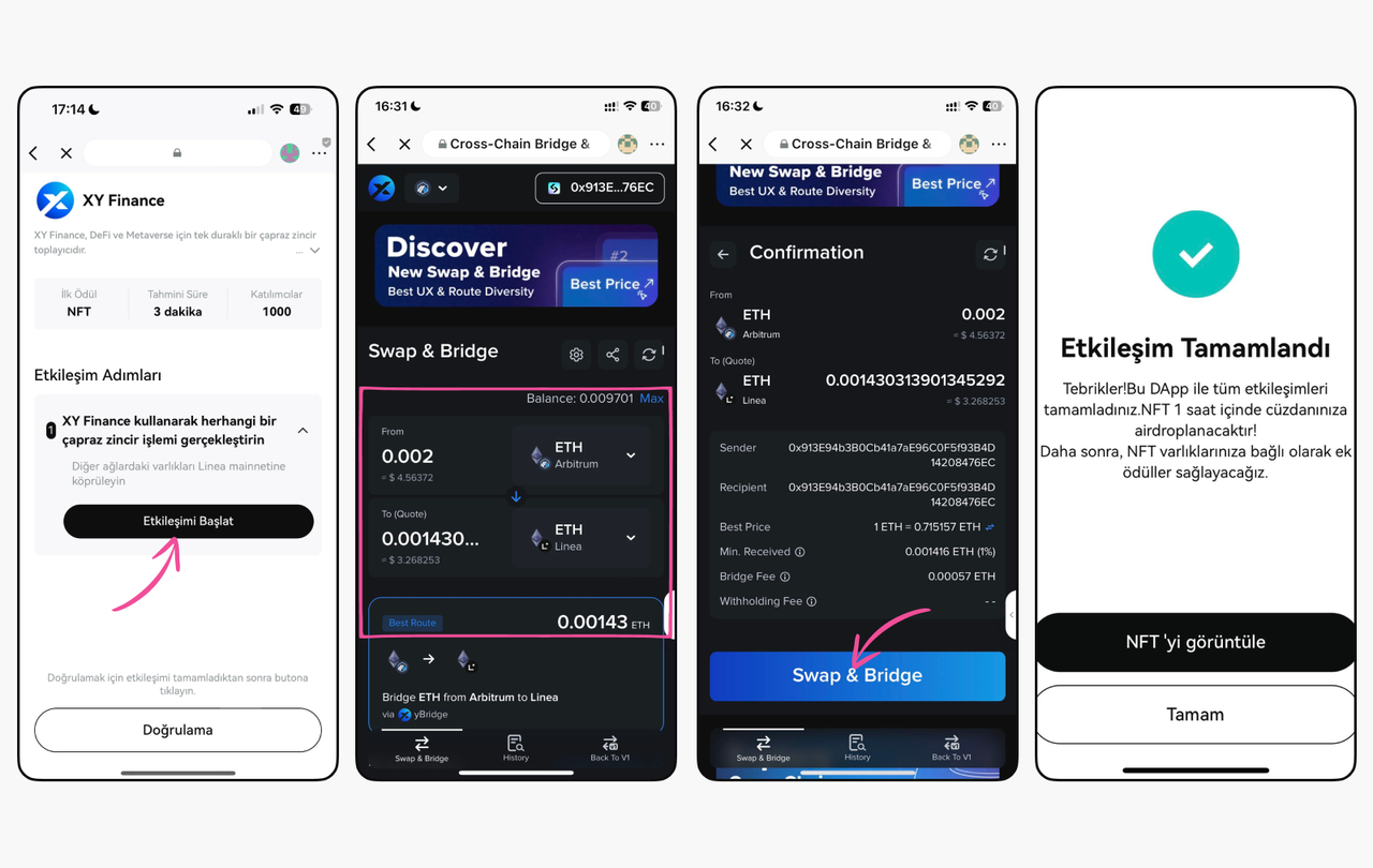Görev Yap-Kazan ile Linea'yı keşfedin: Sıfır Maliyet, Büyük Ödüller! 10.000$’lık Ödüller ve NFT Airdrop'ları için katılın image 4