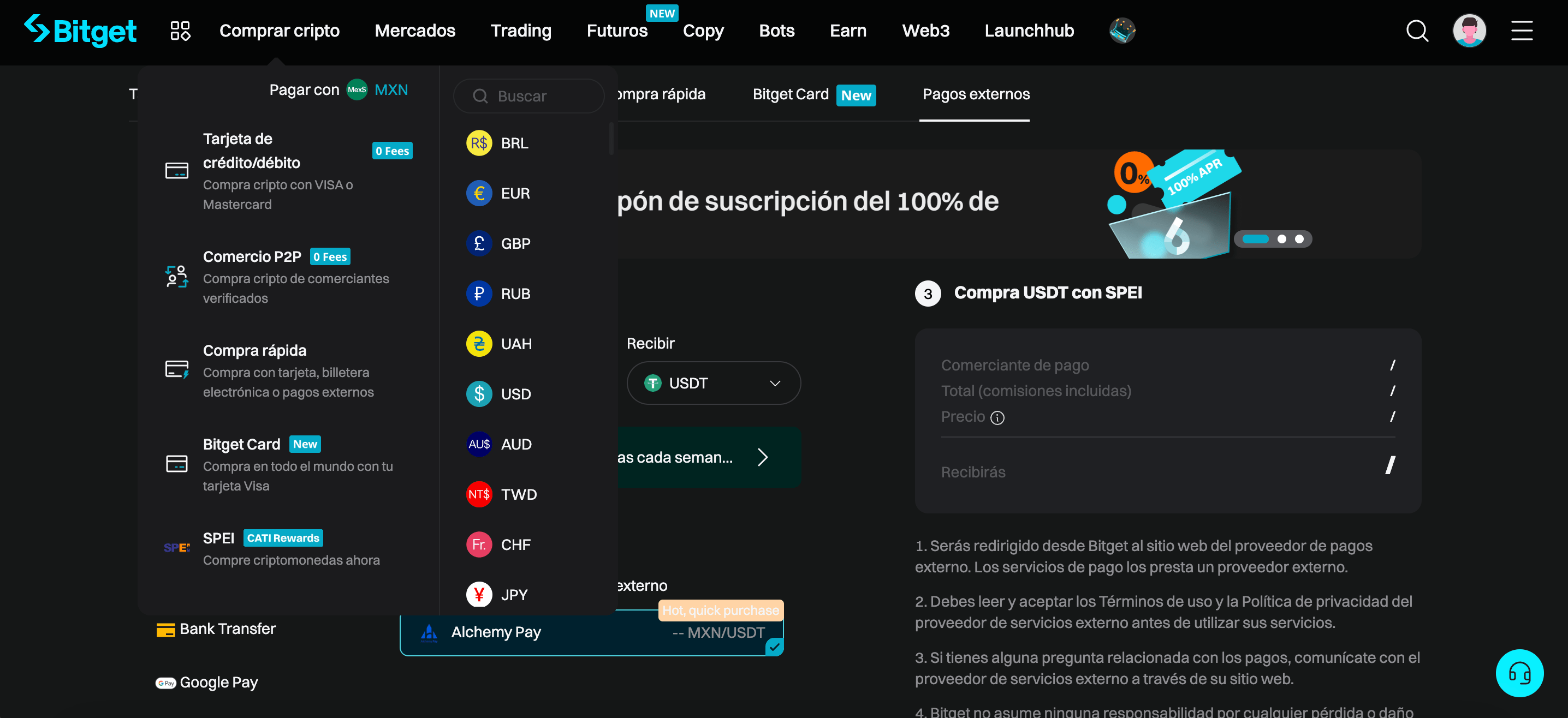 ¿Cómo comprar cripto con Alchemy Pay? image 5