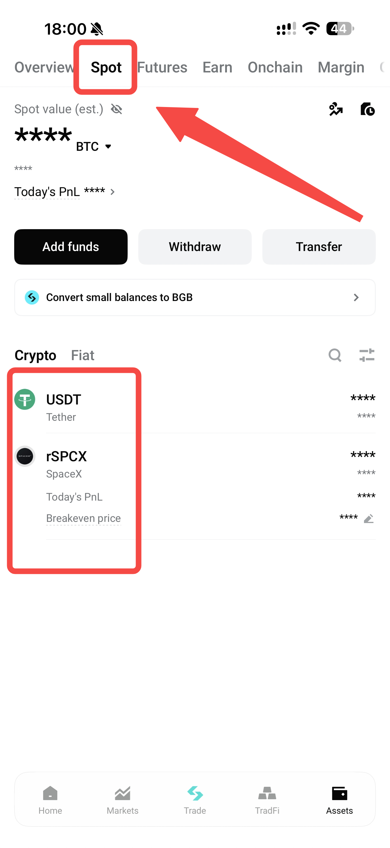 Comment transférer des actions de Tiger Brokers vers les rToken de Bitget