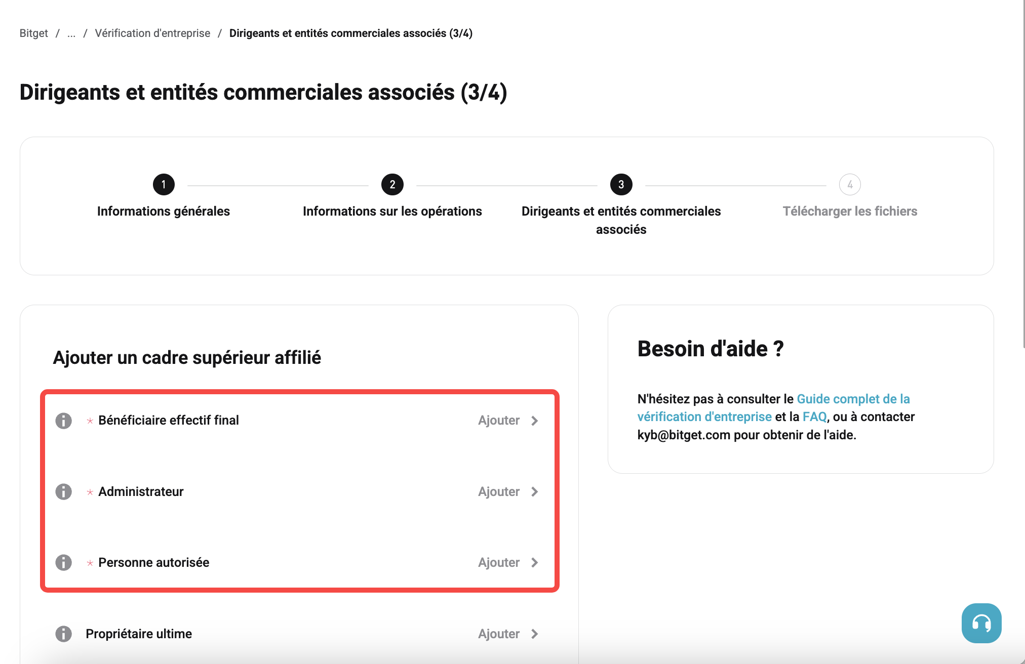 Comment effectuer le KYB pour mon compte Bitget ? image 9