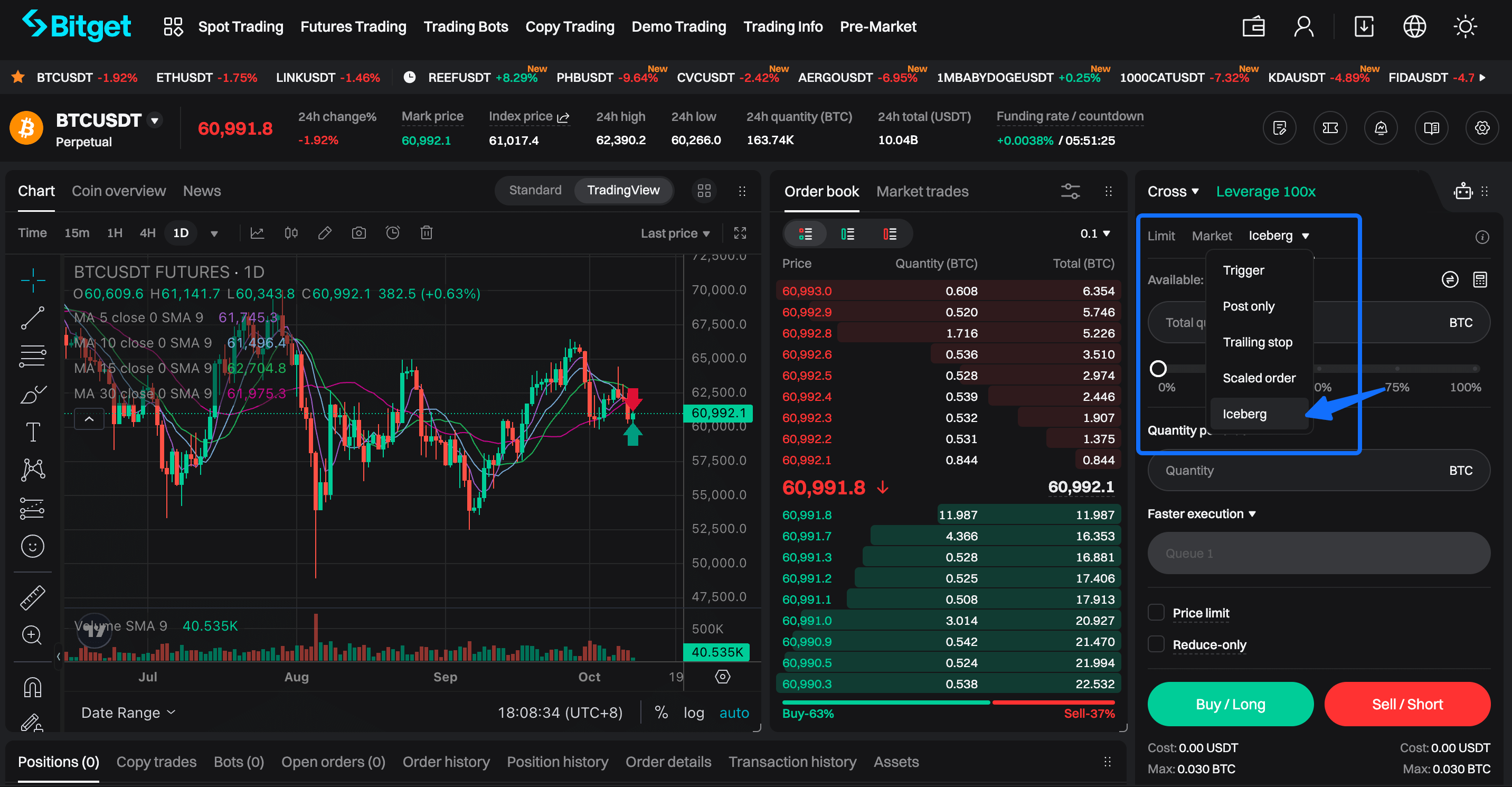 Bitget futures: Iceberg order image 0