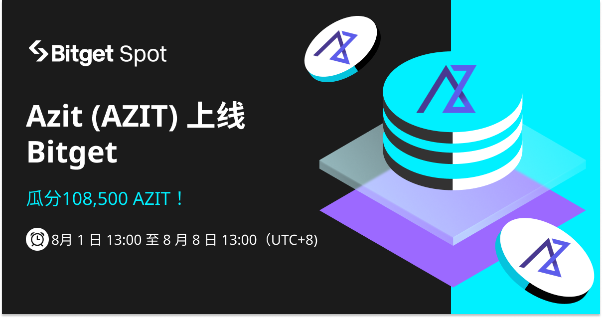 Azit Token (AZIT) 上线 Bitget，参与赢取 108,500 AZIT ! image 0