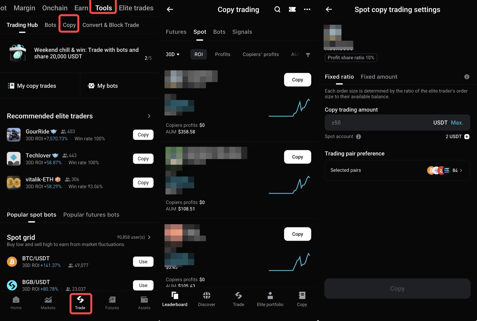 Spot Copy Trading Guide for Copiers on Bitget App image 0