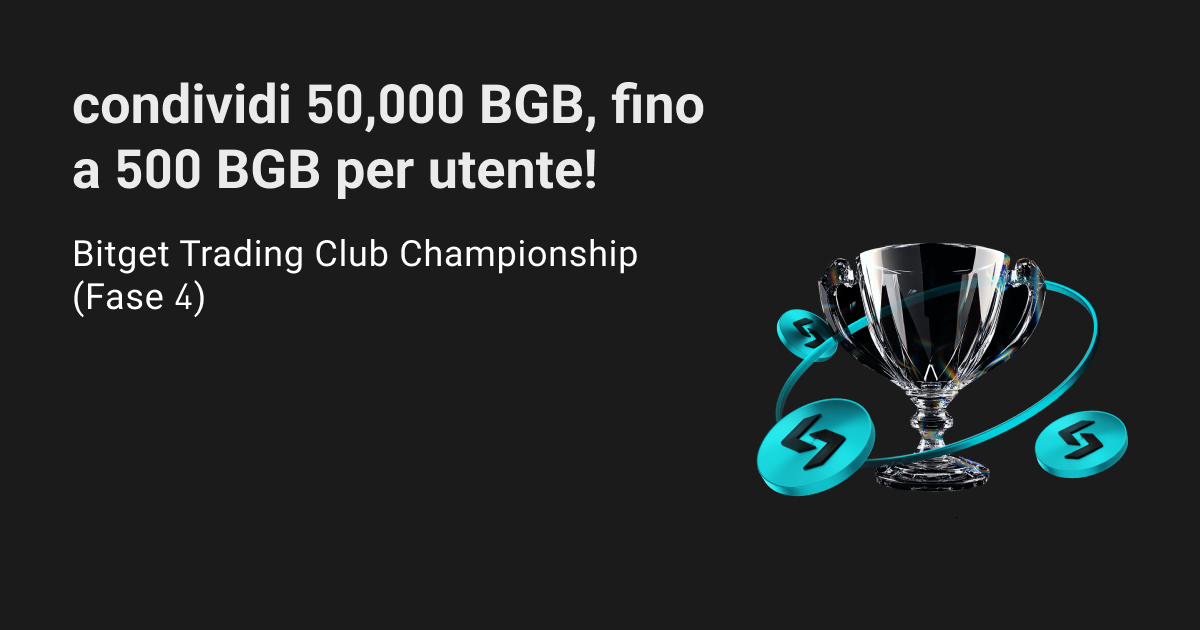 Bitget Trading Club Championship (Fase 4): condividi 50,000 BGB, fino a 500 BGB per utente! image 0