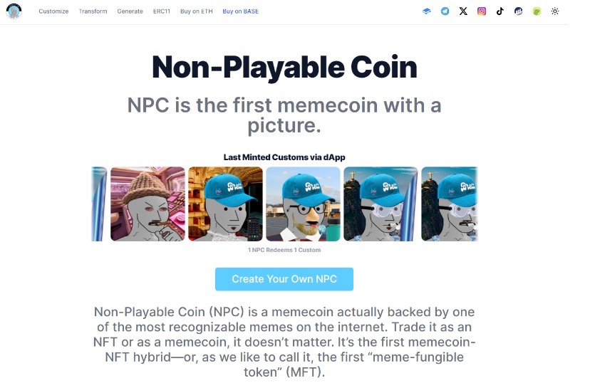 創新Meme Non-Playable Coin (NPC)市場投研分析