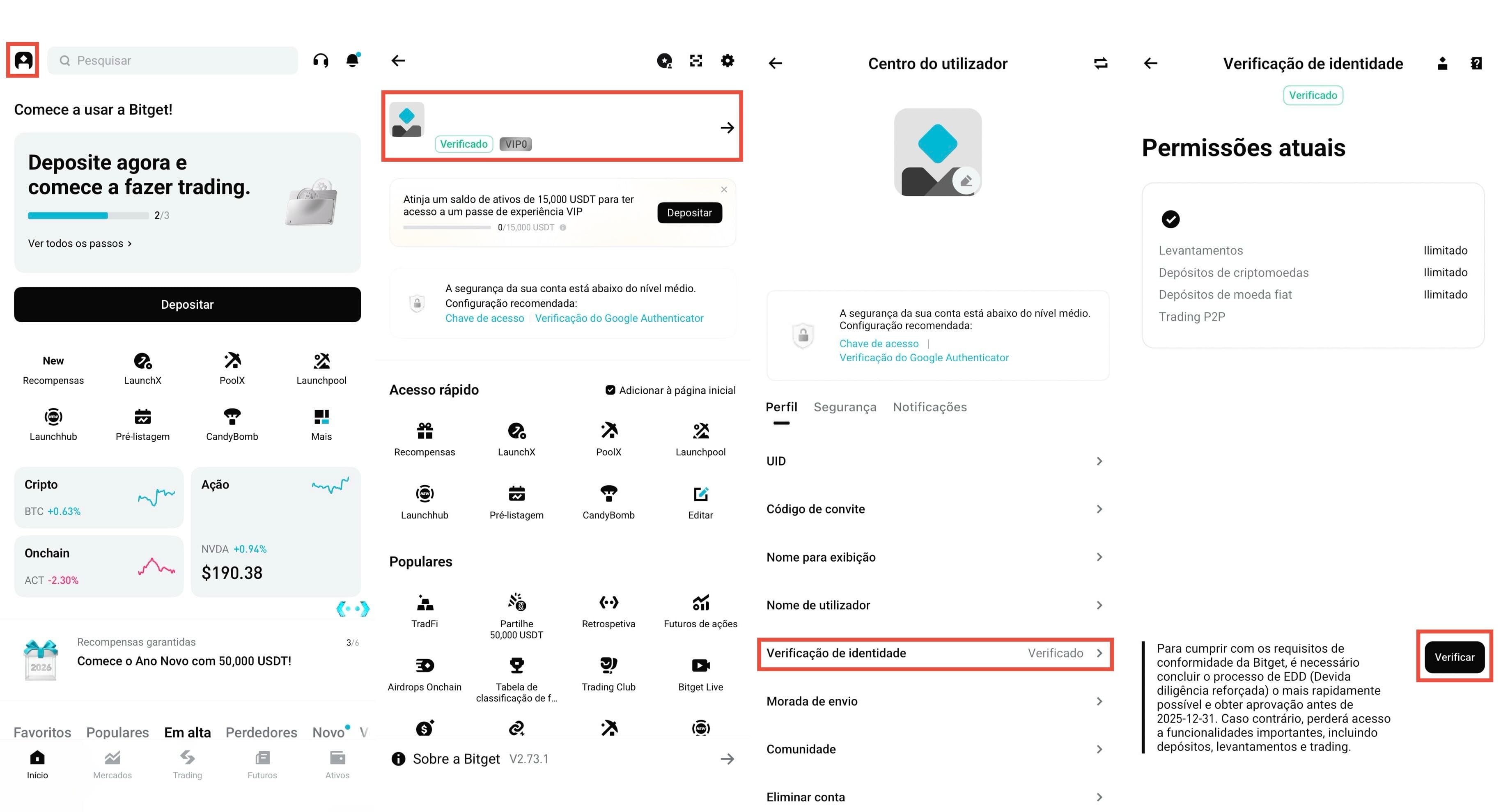 Como concluir a Devida diligência reforçada (EDD) da minha conta Bitget? – Guia da app móvel