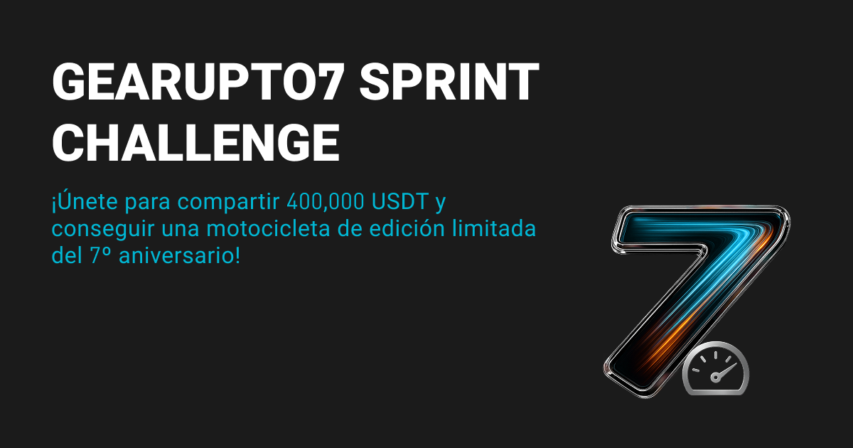 GearUpTo7 Sprint Challenge: ¡Celebra el 7º aniversario de Bitget con 400,000 USDT en incentivos! image 0