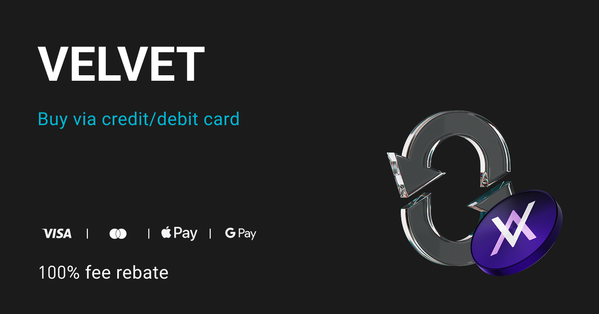 Buy VELVET,Get 100% fee rebate in VELVET! image 0