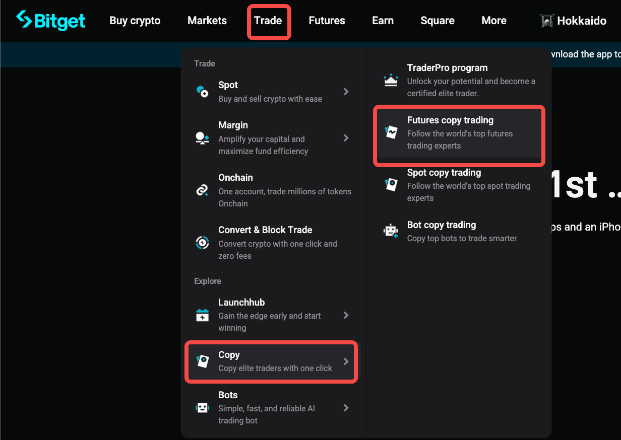 How to Do Futures Copy Trading on Bitget? – Website Guide image 0