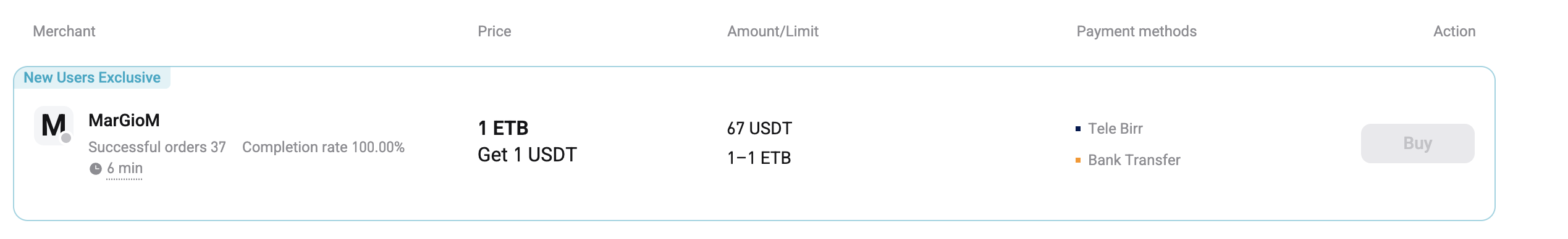 Exclusive P2P Offer for New Users: Buy 1 USDT with 1 Ethiopian Birr or 1 Nigerian Naira!  image 1