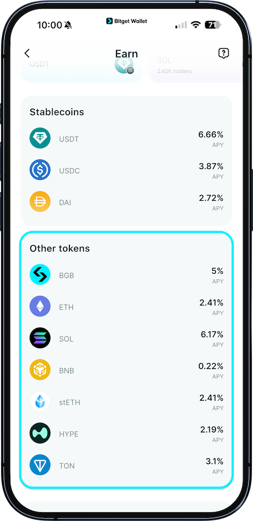 Earn with Bitget Wallet – How to secure 2%–6% APY on your crypto image 4