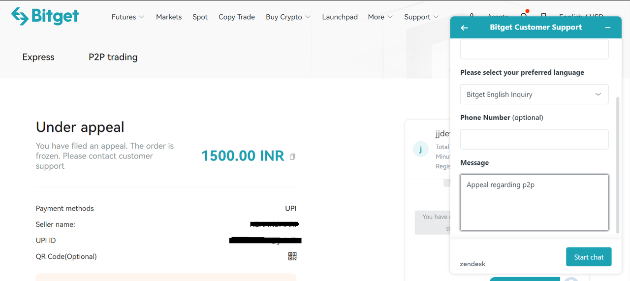 Bitget P2P Appeal Guide image 6