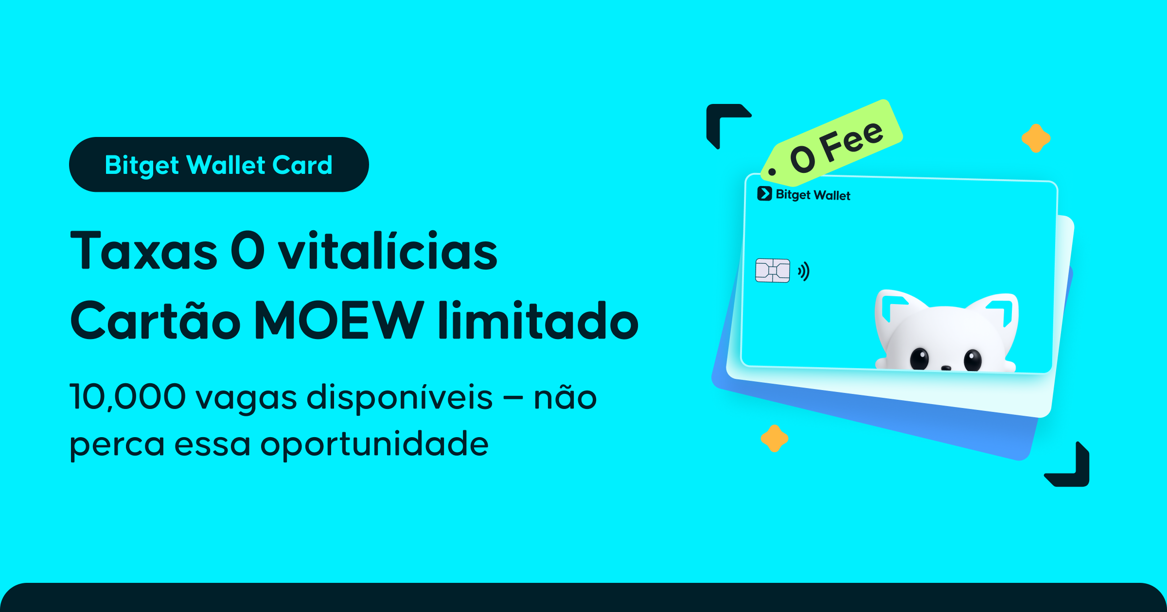 Bitget Wallet Card Upgrade: taxa zero vitalícia + MOEW exclusivo