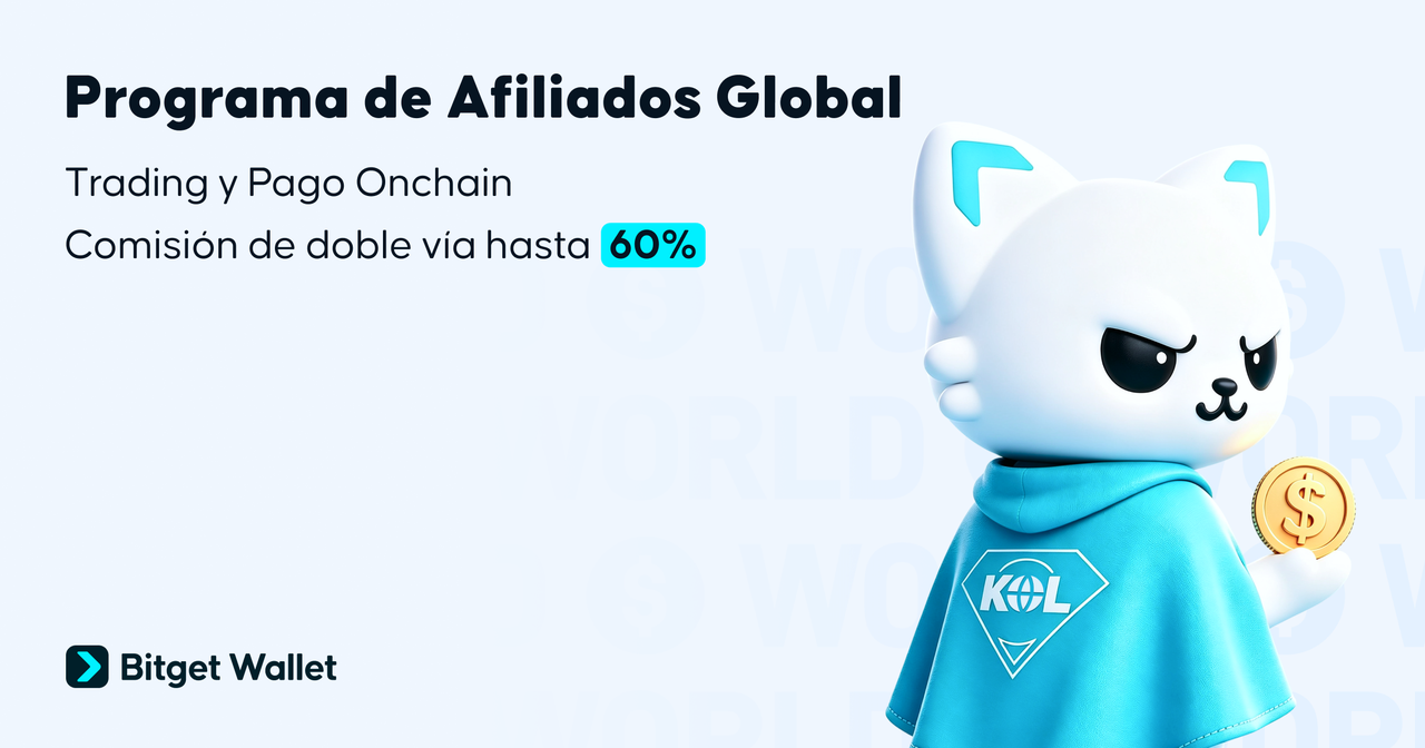 Programa de Afiliados de Bitget Wallet: 60% de comisión de trading y recompensas por los pagos de tus referidos
