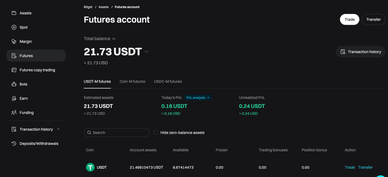 Bitget Futures: Phân tích Lời/Lỗ image 3