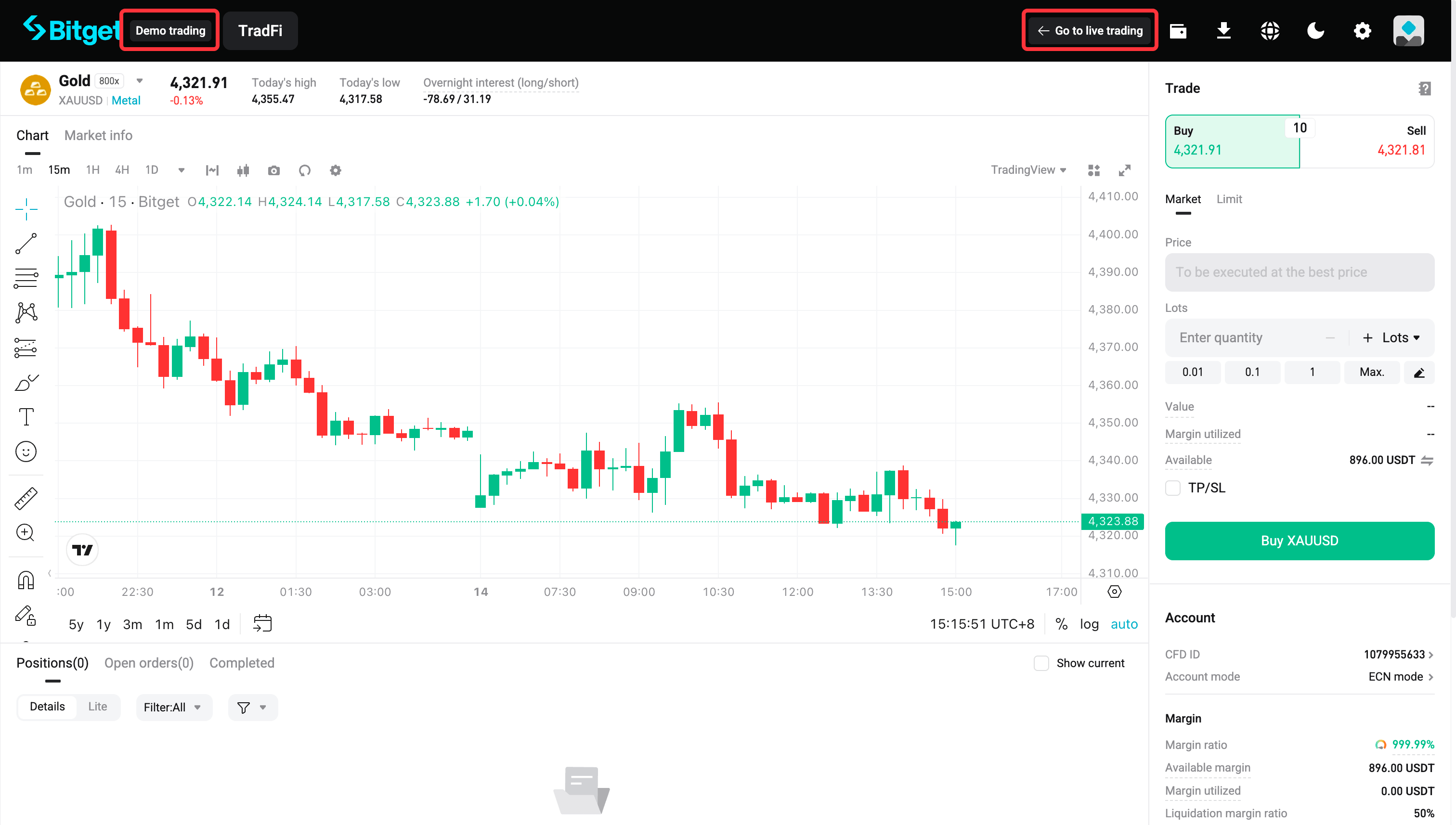 Bitget CFDデモアカウントユーザーガイド