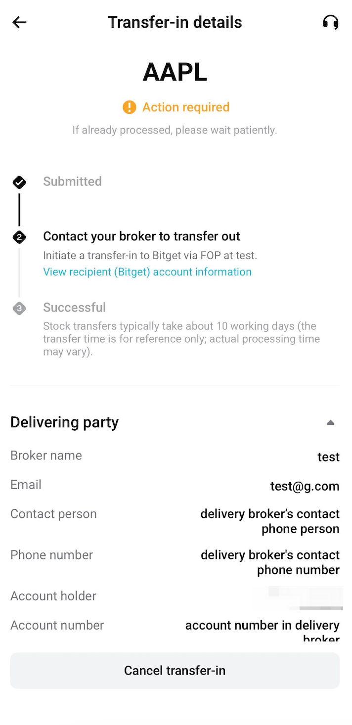 Comment transférer des actions de Tiger Brokers vers les rToken de Bitget