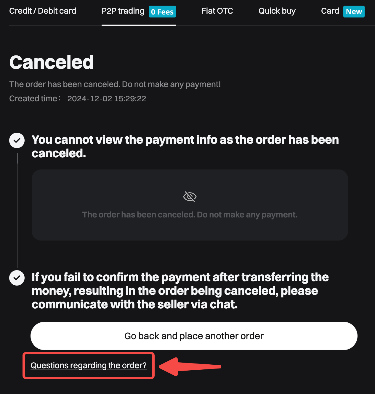 How to Submit a P2P Appeal for Cancelled/Completed Order on Bitget? - Website Guide image 3