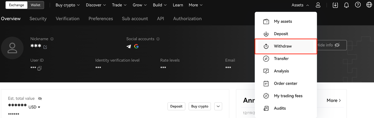 Bitget Website Crypto Deposit Tutorial image 2