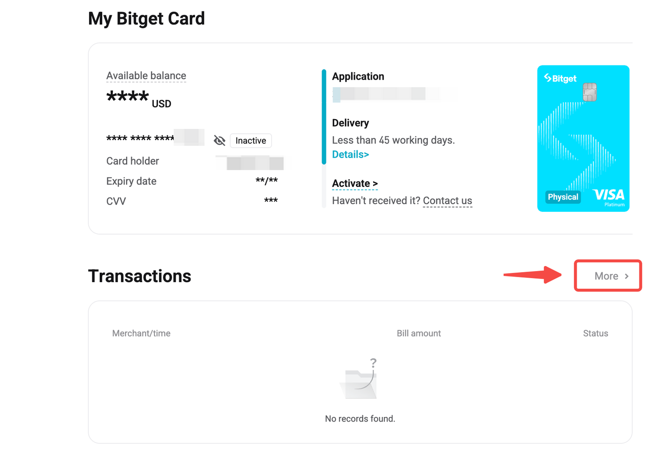 Managing Your Bitget Card image 2